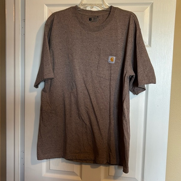 Carhartt men’s brown loose fit short sleeve pocket t-shirt size large - Picture 1 of 8